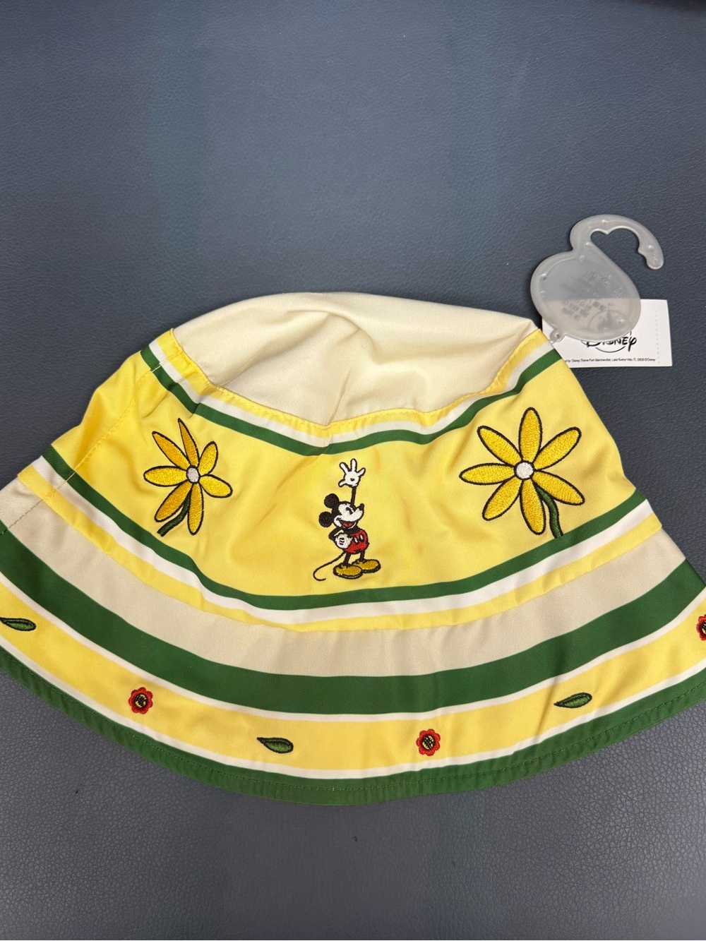 Disney Parks Mickey & Company Embroidered Bucket Hat Mickey Mouse & Yellow Daisy